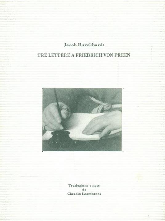 Tre lettere a Friedrich Von Preen - copertina