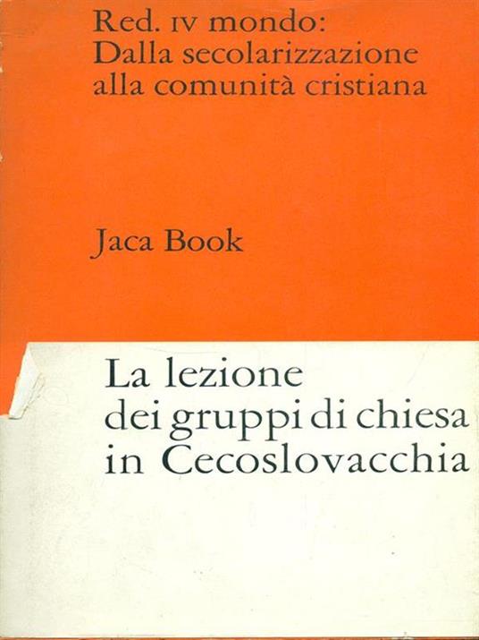 La lezione dei gruppi di chiesa in Cecoslovacchia - copertina