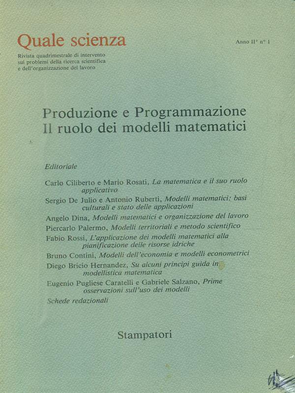 Quale scienza anno II n 1