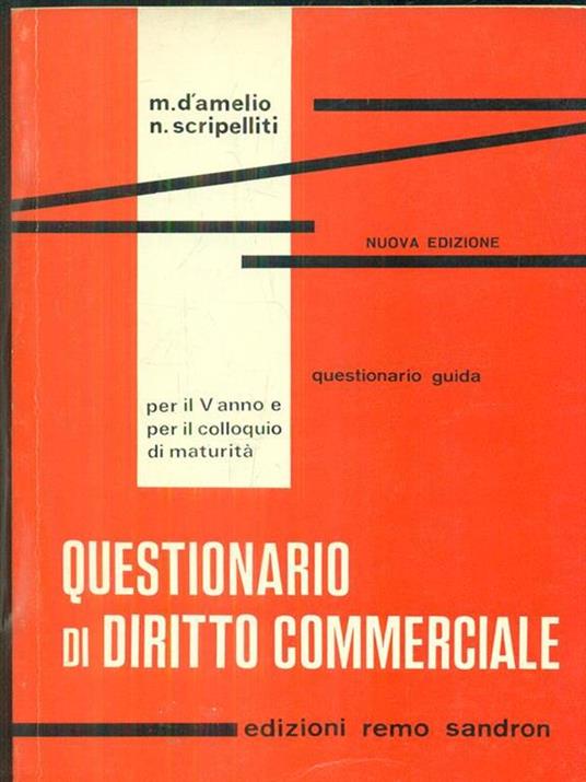 Questionario di diritto commerciale - copertina