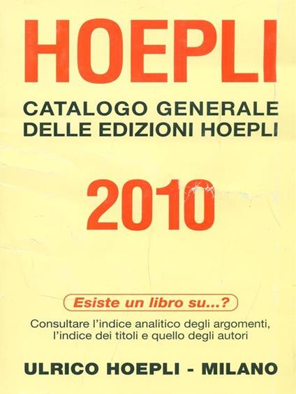 Tutte le edizioni Hoepli 2010 - copertina