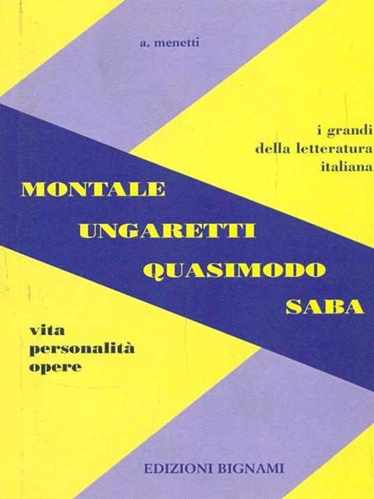Montale Ungaretti Quasimodo Saba - A. Menetti - copertina