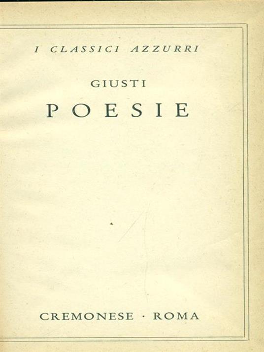 Poesie - copertina