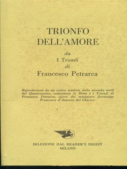 Trionfo dell'amore - Francesco Petrarca - copertina