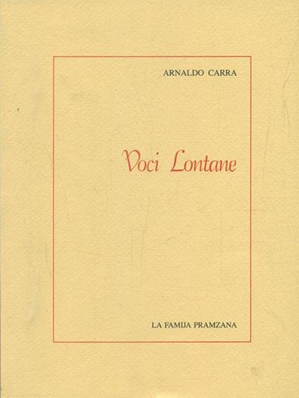 Voci lontane - Arnaldo Carra - copertina