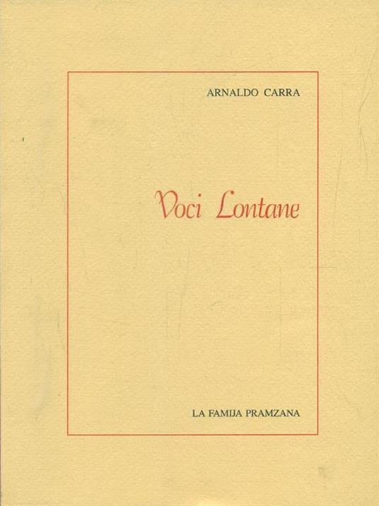 Voci lontane - Arnaldo Carra - copertina