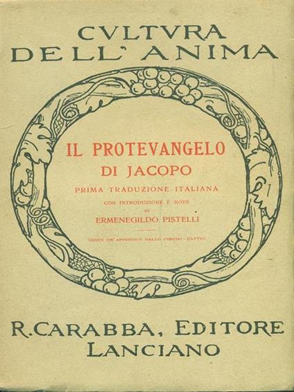 Il protevangelo di Jacopo - copertina