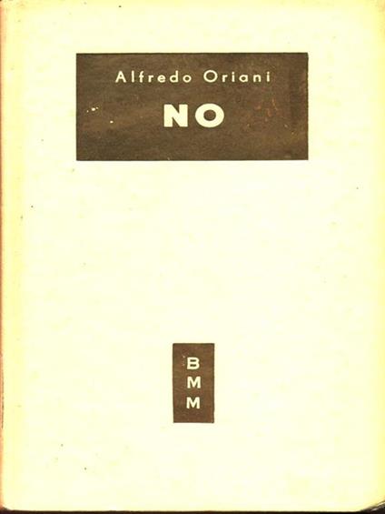 No - Alfredo Oriani - copertina