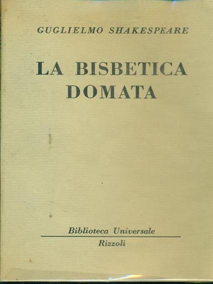 La bisbetica domata - William Shakespeare - copertina