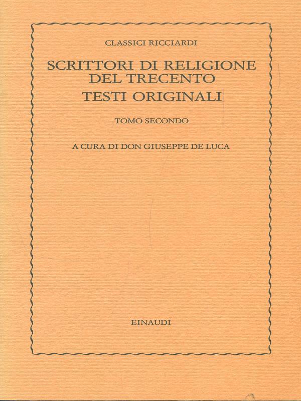 Scrittori di religione del Trecento Tomo II