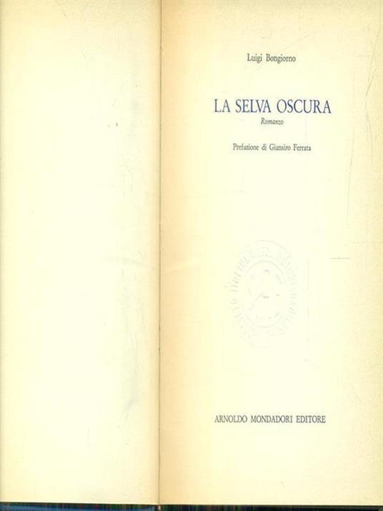 La selva oscura - Luigi Bongiorno - copertina