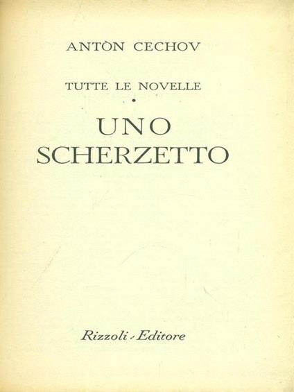 Uno scherzetto - Anton Cechov - copertina