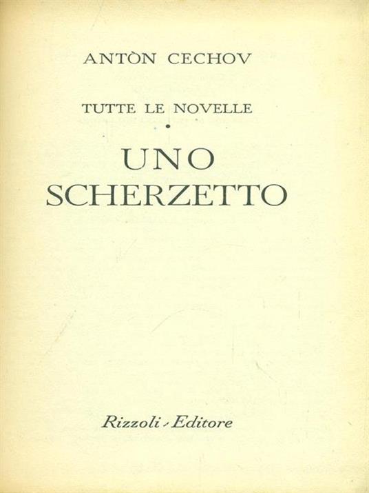 Uno scherzetto - Anton Cechov - copertina