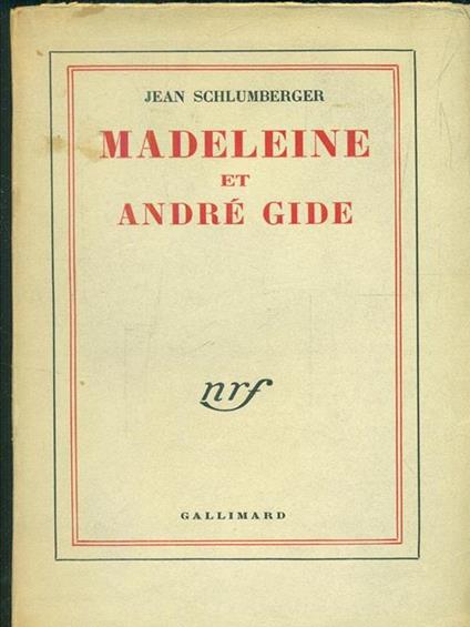 Madeleine et André Gide - copertina