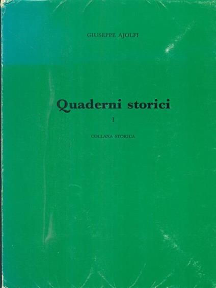 Quaderni storici I - copertina