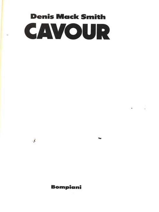 Cavour - Denis Mack Smith - copertina