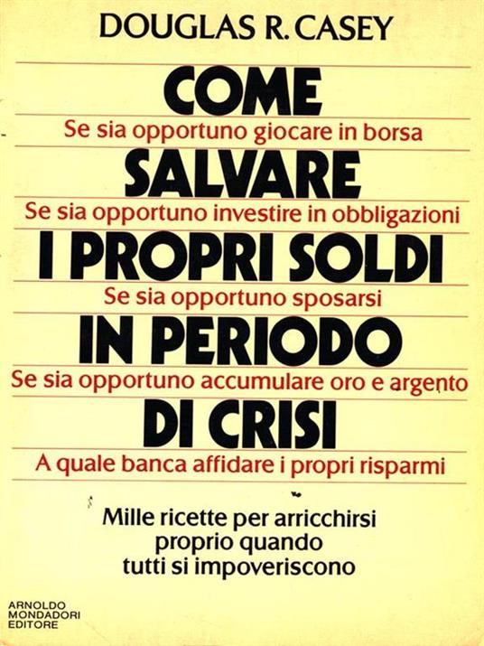 Come salvare i propri soldi in periodo di crisi - copertina