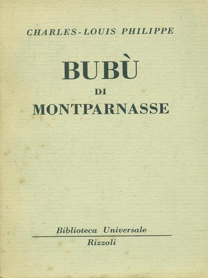 Bubù di Montparnasse - Charles-Louis Philippe - copertina
