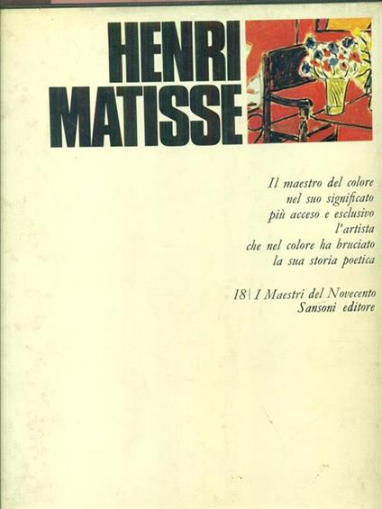 Henri Matisse - Sandra Orienti - copertina