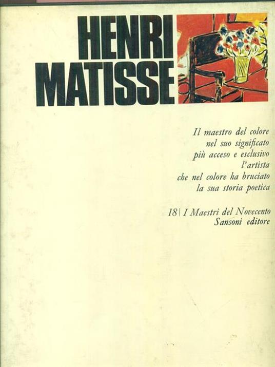 Henri Matisse - Sandra Orienti - copertina