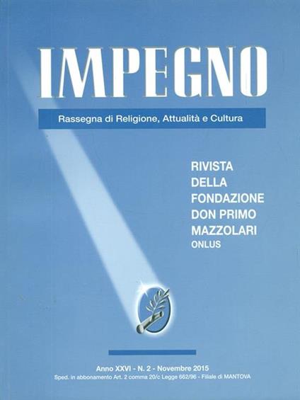Impegno n. 2. Novembre 2015 - copertina