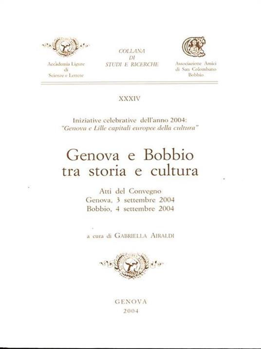 Genovae Bobbio tra storia e cultura - Gabriella Airaldi - copertina