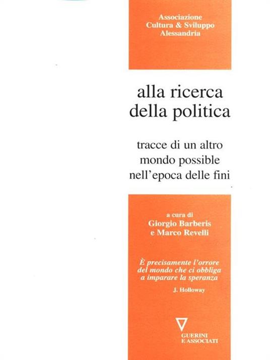 Alla ricerca della politica - copertina
