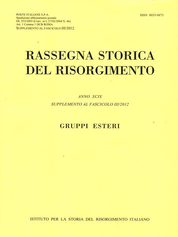 Rassegna Storica del Risorgimento. FascicoloIII/2012