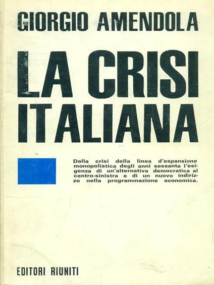 La crisi Italiana - copertina