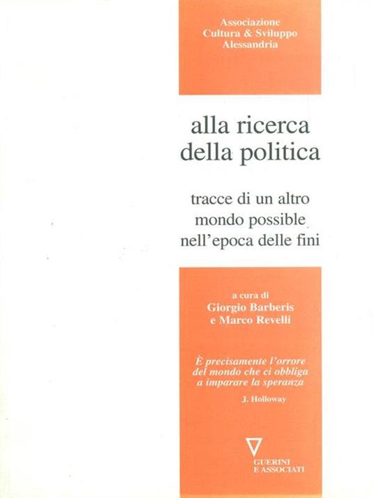 Alla ricerca della politica - copertina
