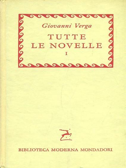Tutte le novelle I - Giovanni Verga - copertina