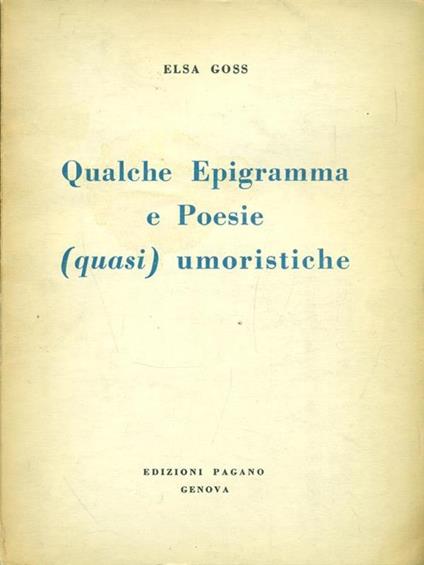 Qualche epigramma e poesie (quasi) umoristiche - copertina