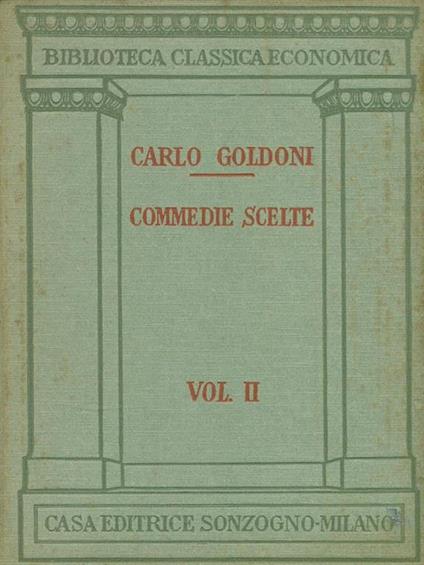 Commedie scelte Vol. II - Carlo Goldoni - copertina