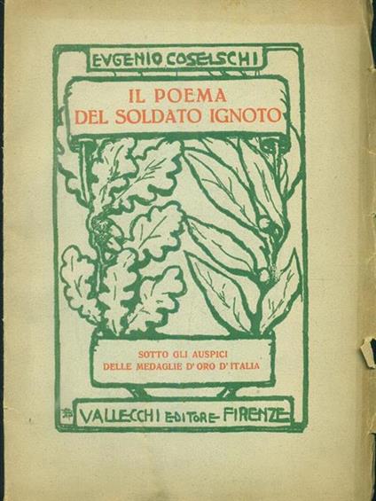 Il poema del soldato ignoto - copertina
