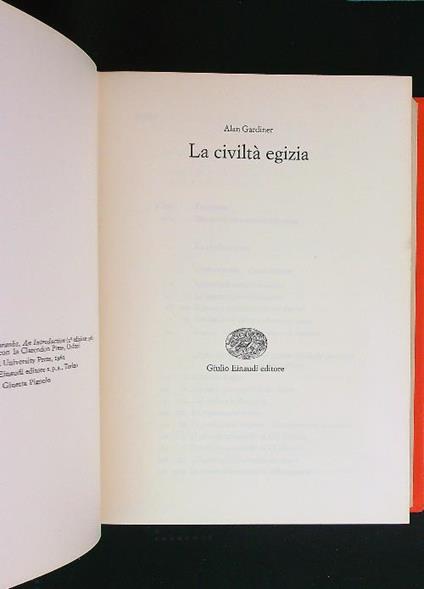 La civiltà egizia - A. Gardiner - copertina