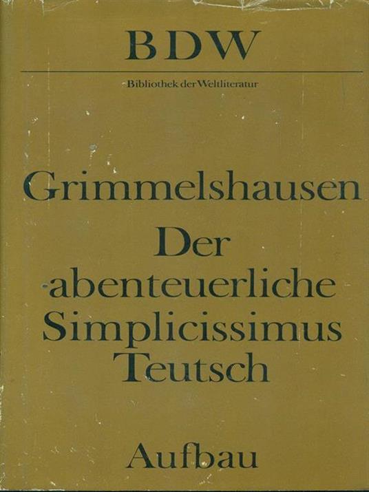 Der abenteuerliche Simplicissimus Teutsch - copertina