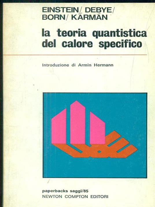 La teoria quantistica del calore specifico - copertina