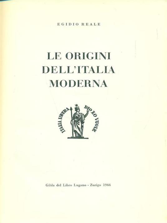 Le origini dell'Italia moderna - copertina