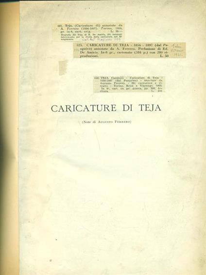 Caricature di Teja - copertina