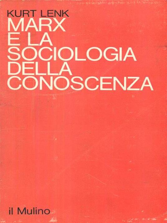 Marx e la sociologia della conoscenza - copertina
