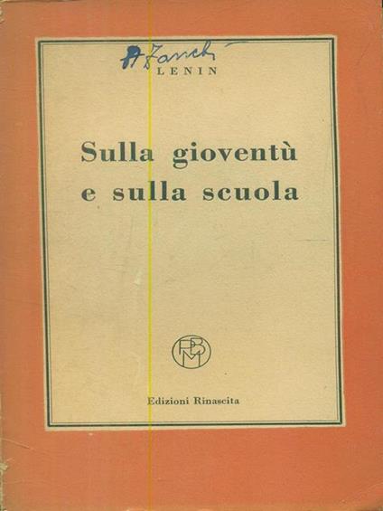 Sulla gioventù e sulla scuola - Lenin - copertina