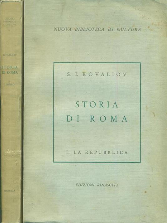 Storia di roma 2 vv - S. I. Kovaliov - copertina