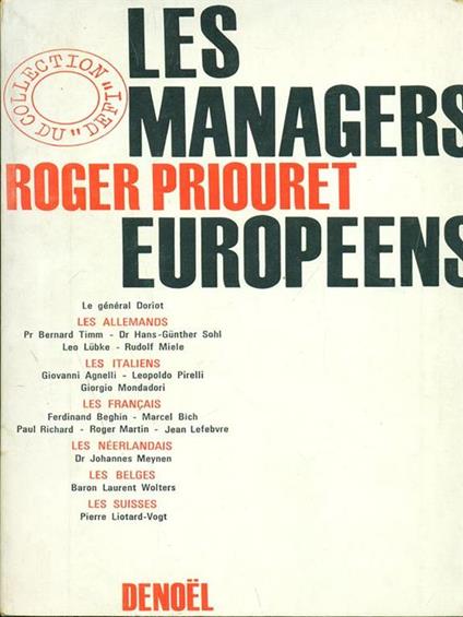 Les managers Europeens - Roger Priouret - copertina