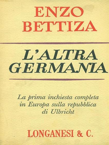 L' altra Germania - Enzo Bettiza - copertina