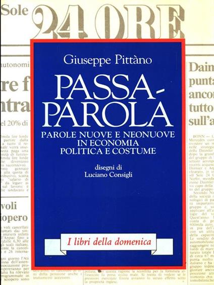 Passaparola - Giuseppe Pittano - copertina