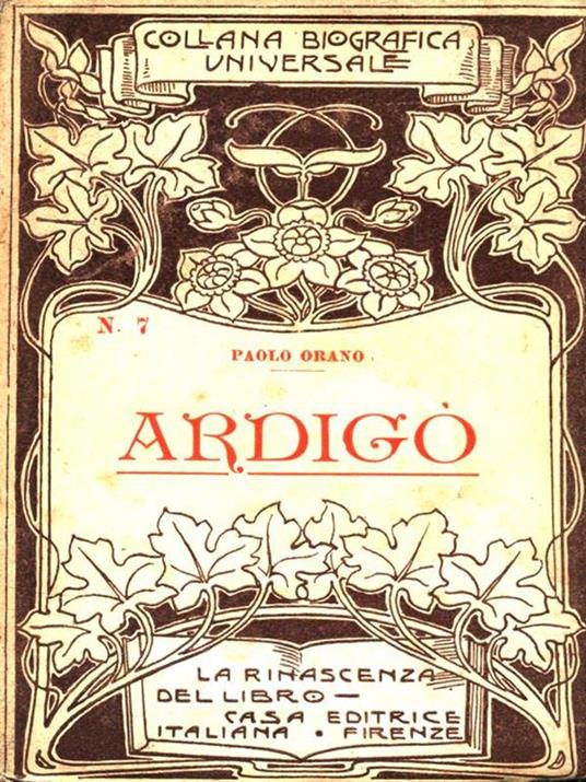 Ardigo - Paolo Orano - copertina