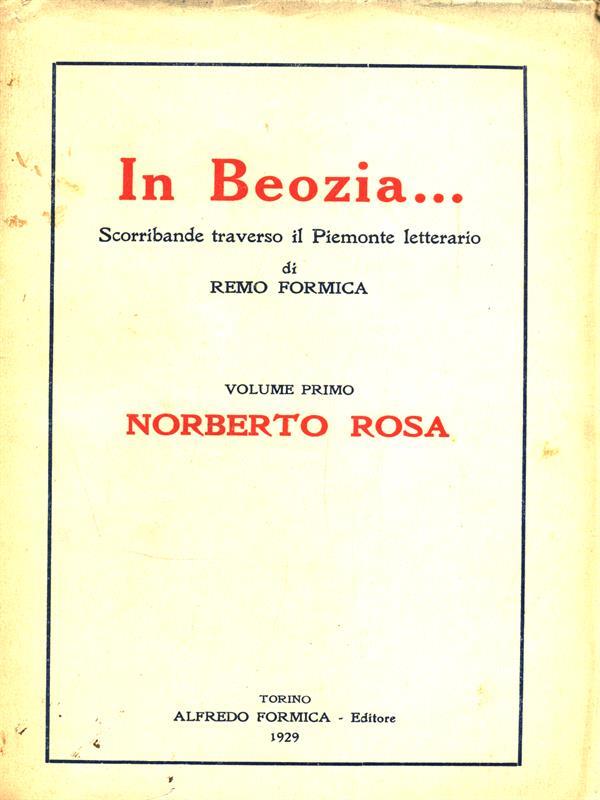 In Boezia. Volume primo