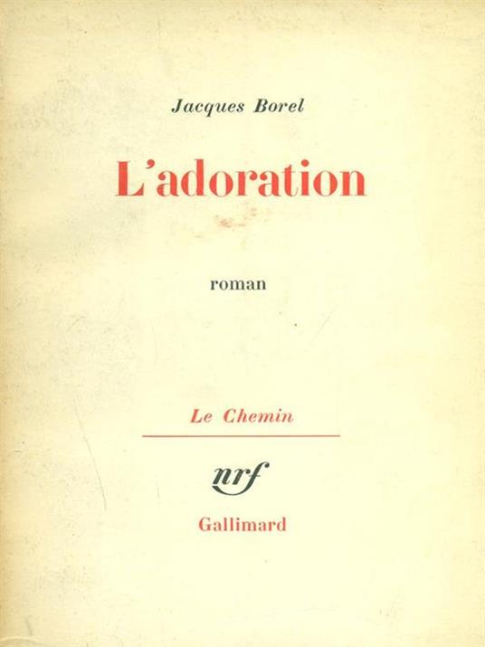 L' adoration - Jacques Borel - copertina