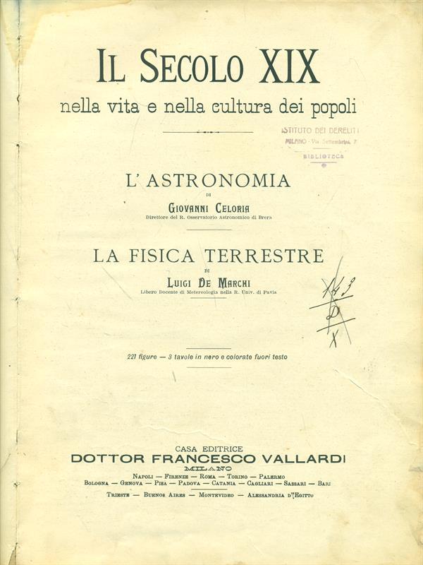 secolo XIX nella vita e nella cultura dei popoli