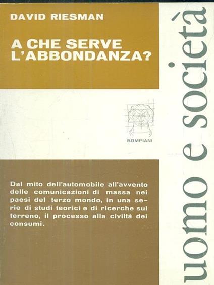 A che serve l'abbondanza? - copertina